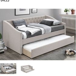 New  Light Brown Twin/Twin Daybed With Both Mattresses Included  
