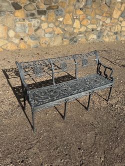 Gorgeous Antique very rare 1 heavy metal bench, $350  FIRM, good condition, West 79912