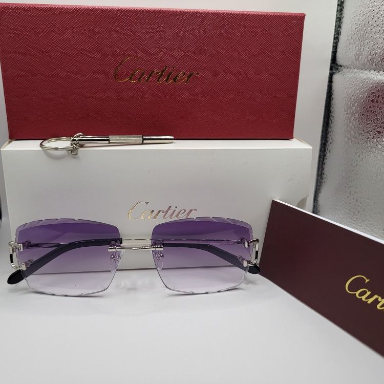 Cartier Rimless Glasses(Purple)Unisex