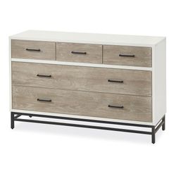 5 Drawer Dresser Hardwood Solid with Elm Veneers