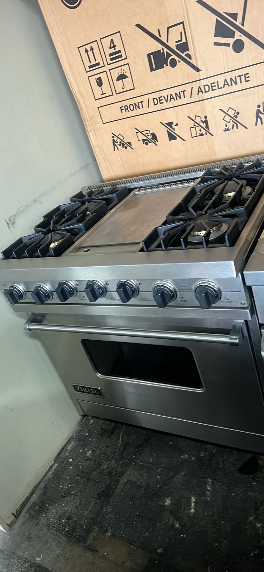 Viking 36”Wide Dual Fuel Range Stove Stainless Steel