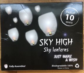 Sky high celebration Chinese sky lanterns 10pack