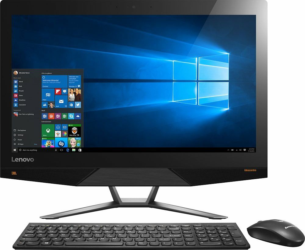 Lenovo - 700-22ISH 21.5" Touch-Screen All-In-One - Intel Pentium 8GB Memory -SSD B Hard Drive - Black Win 10 w/all Update