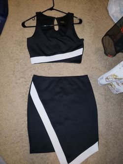 Crop top and skirt set