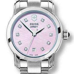  Victorinox Pink Mother Of Pearl Womens Watch