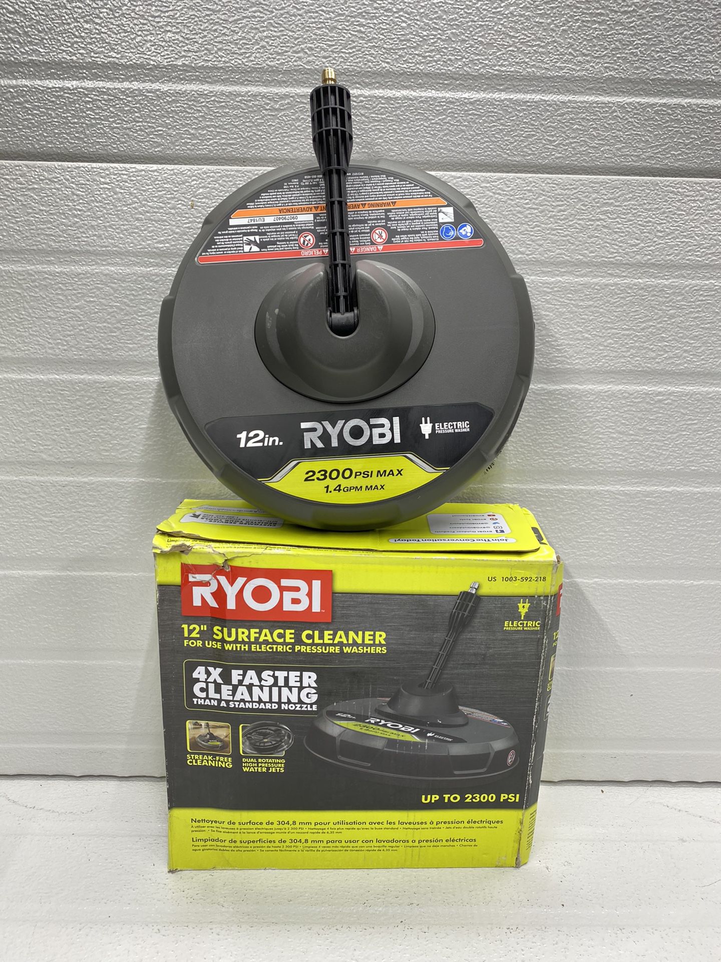 RYOBI 12 in. 2,300 PSI Electric Pressure Washers Surface Cleaner