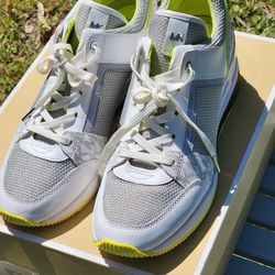 Size 8 Michael Kors Georgie Leather and Glitter Chain- Mesh Trainer