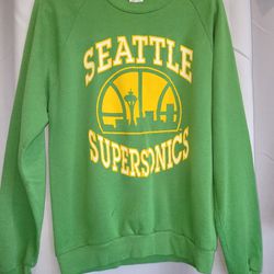 Vintage Seattle Supersonics Green Cotton Sweatshirt 