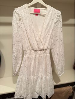 Lilly Pulitzer — White Eyelet Mini Dress