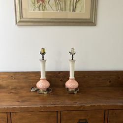 Antique Pair Of Table Lamps 