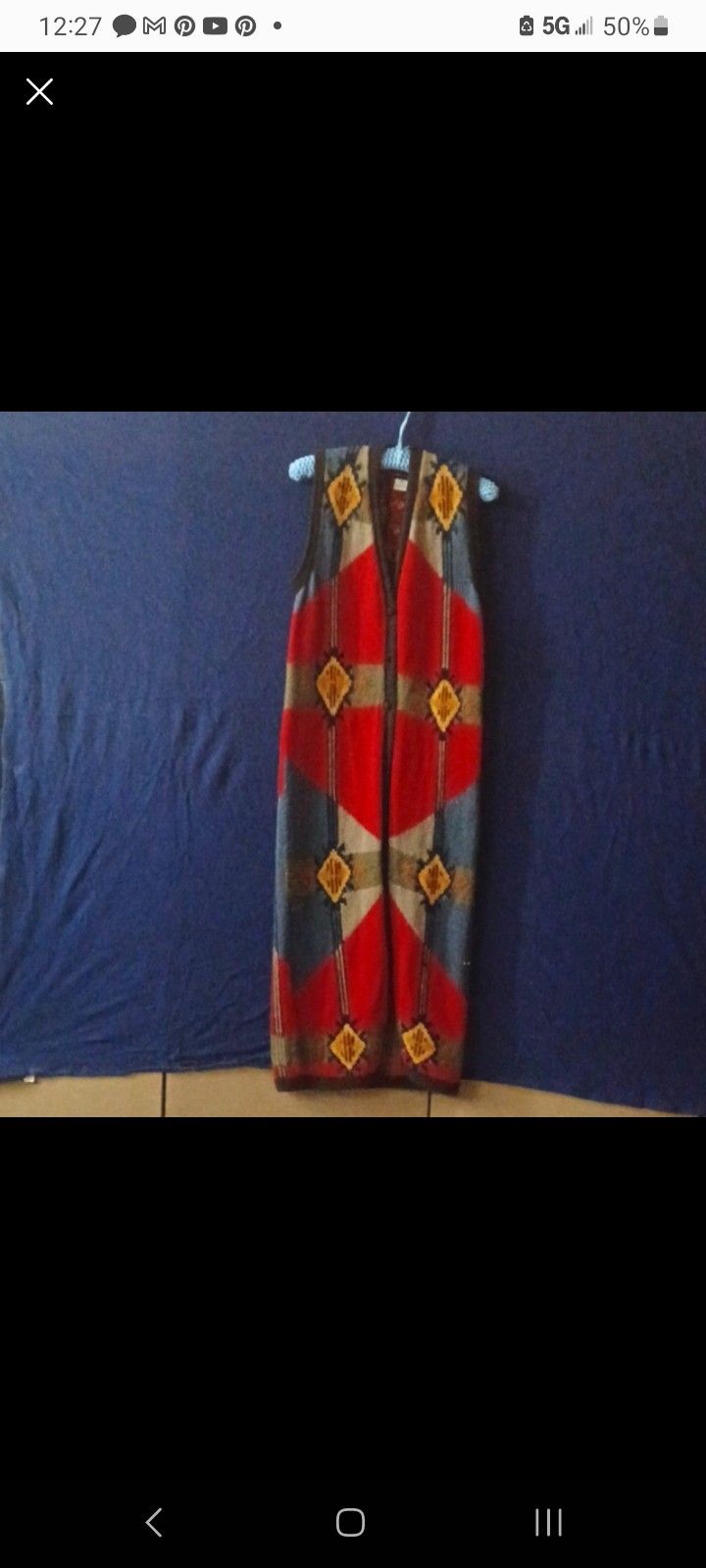 Dress Length Sweater Vest 