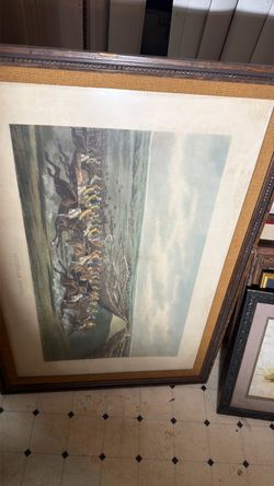 Antique 1871 “Tattenham Corner” Horse Racing Print – Victorian Equestrian Art