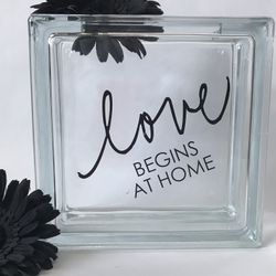 Thick Glass Cube Block Vase 