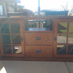 TV Stand/ Buffet / Storage Cabinet -Solid Wood- Please Ask for a Meet Up Time NOT if it's Available
