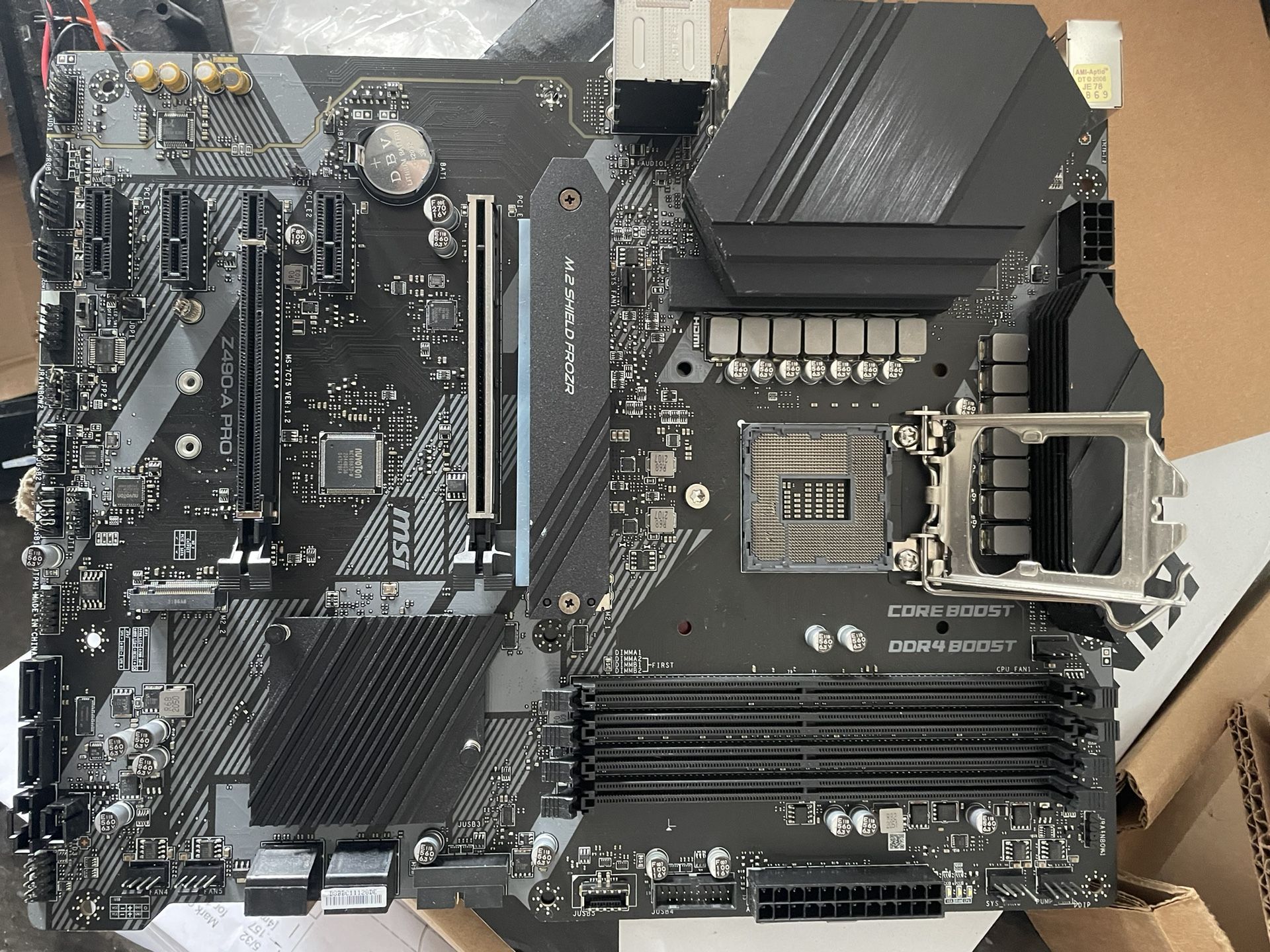 MSI Z490-A PRO - No Accessories(I’m selling as part) ThE PiNs might be bent