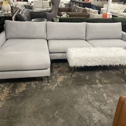 New Grey  Modern Sectional Sofa Delivery Available 