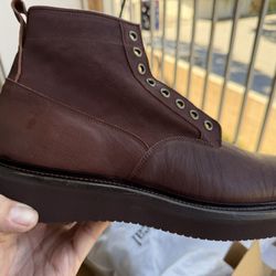 Viberg 10.5 US, Brown Washed Kangaroo Hide Boots
