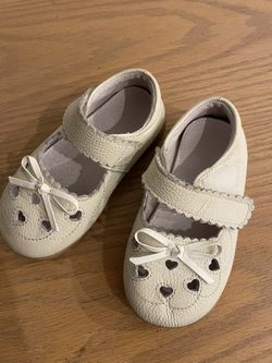 Femizee Girls Leather Bows Design Soft Round Toe Princess Dress Mary Jane Flat Shoes(Toddler/Little Kid) Size7