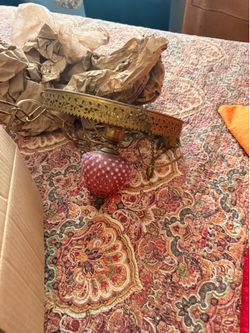 Vintage Pink Hobnail Swag Lamp