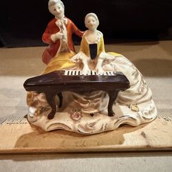 Highly collectible Karl Ens porcelain Vintage figurine Victorian Courting Couple at Piano GM 588