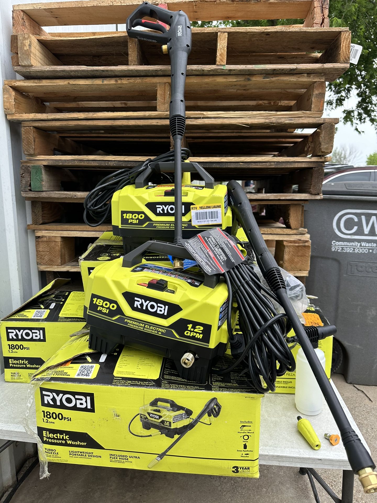 RYOBI 1800 PSI 1.2 GPM Cold Water Corded Electric Pressure Washer Used all parts $75 each $75