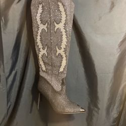 Thigh, High Bedazzled, Cowboy Boot