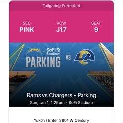 Chargers Ramas Parking Ticket