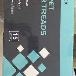 15‑Pack Gray Carpet Stair Treads (Home Brand) – Brand New, Sealed!