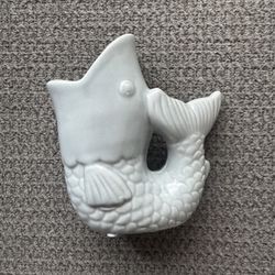 Ceramic Koi Fish-Shaped Vase