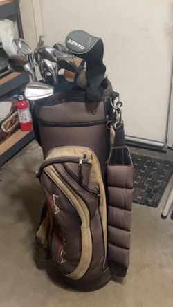 Golf bag plus clubs