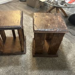 Wooden End tables 