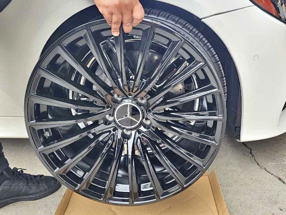 Mercedes 19” New Blk Amg Style Rims New Tires Set C300 Cla A35 C350 E300 E350 Glc Glk