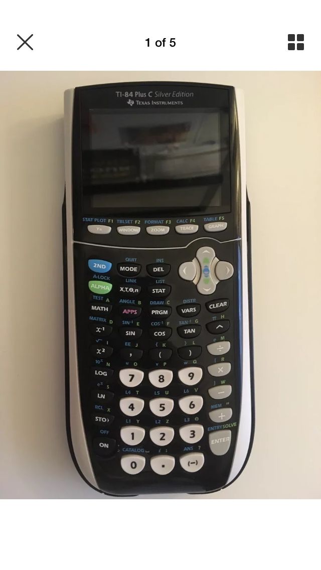 Texas Instruments TI-84 Plus C (Color) Silver Edition w/ Charger