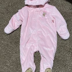 Carters Baby Girl Fleece Footed Jumpsuit 