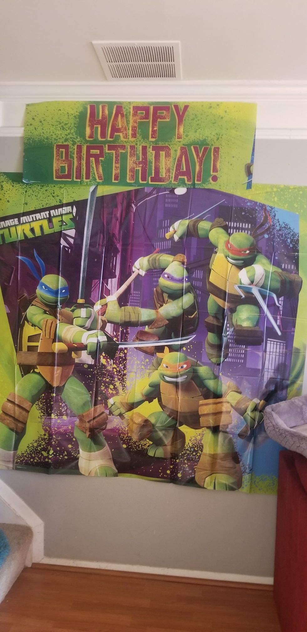 Ninja turtle birthday wall decorations