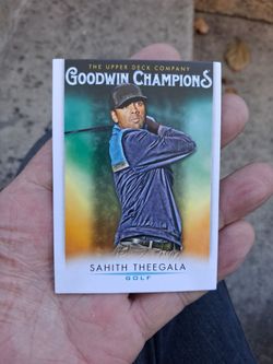 2021 Upper Deck Goodwin Champions Sahith Theegala (Golf) Rookie Card Card #33 - PGA Tour. Good Condition