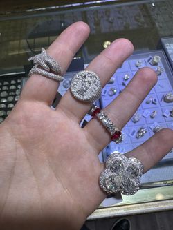 925 Silver Moissanite Rings