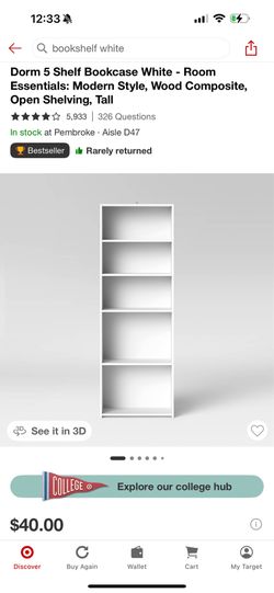 White bookshelf
