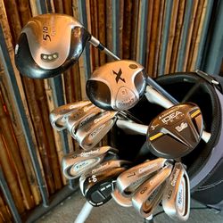Cleveland Tour Action Golf Club Set - TaylorMade & Callaway Woods, Odyssey Putter