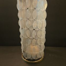  Capiz Shell Candle Holder, 15" Tall