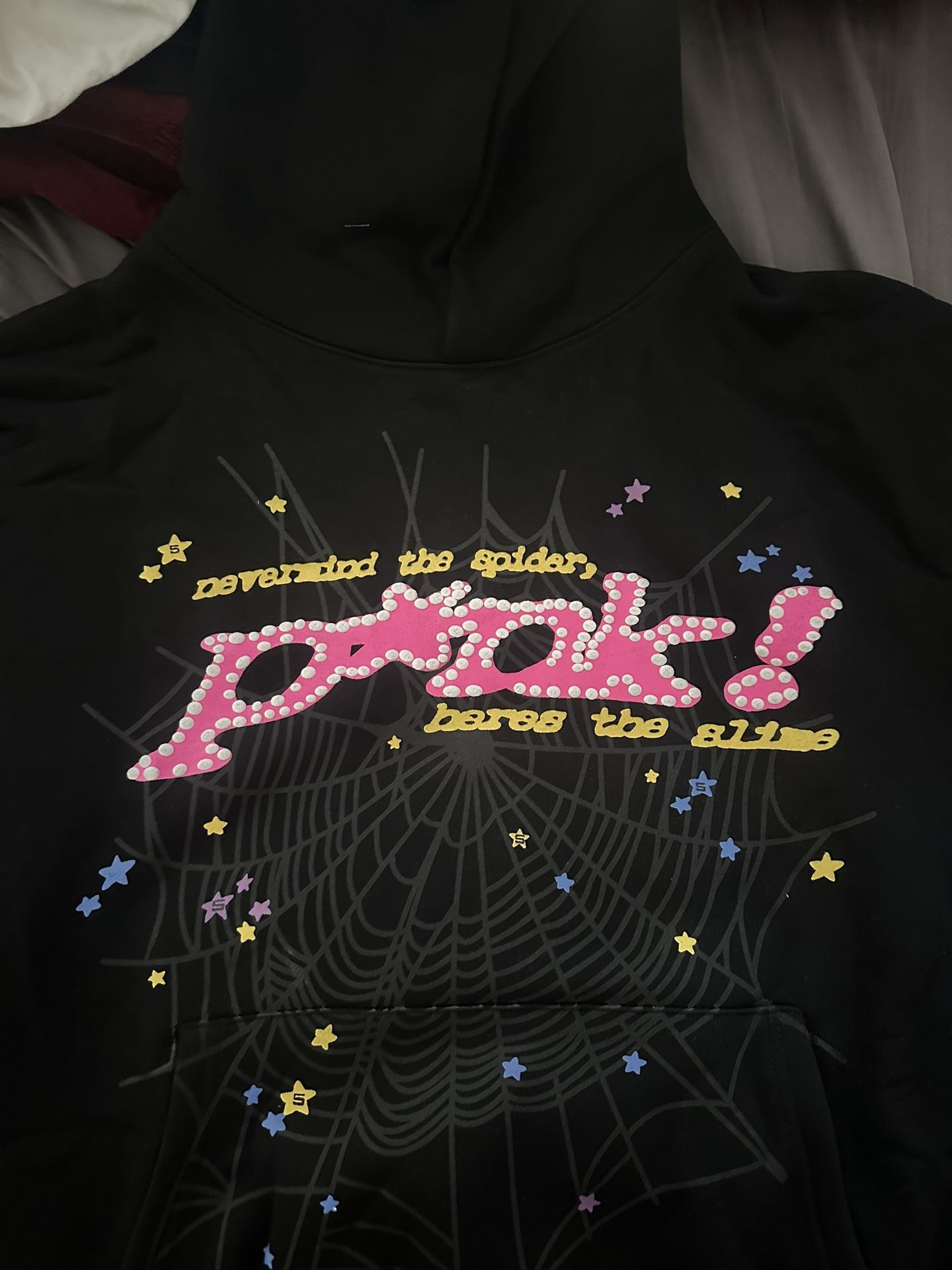 Sp5der Black Pink Hoodie