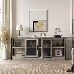 63" TV Stand Farmhouse Style TV Console Table 