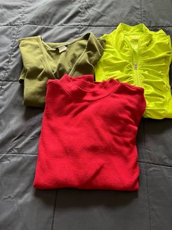 Long Sleeve Mock Neck Top with Snap Cuffs all for $20 total not each