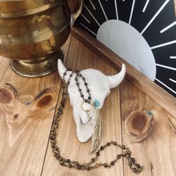 NEW FEATHER CHARM NECKLACE 