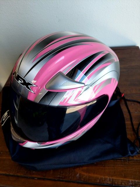 AFX FULL FACE MOTORCYCLE HELMET DARE FX-90 PINK DOT WOMENS SIZE SMALL S