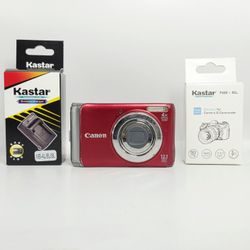 Canon PowerShot A3100 IS 12.1MP 4x Zoom Digital Camera TESTED Works READ ! 