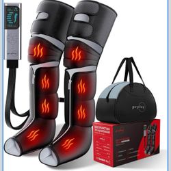 New Leg Compression Massager for Circulation and Pain Relief, Compression Boots with Heated Knee, 6