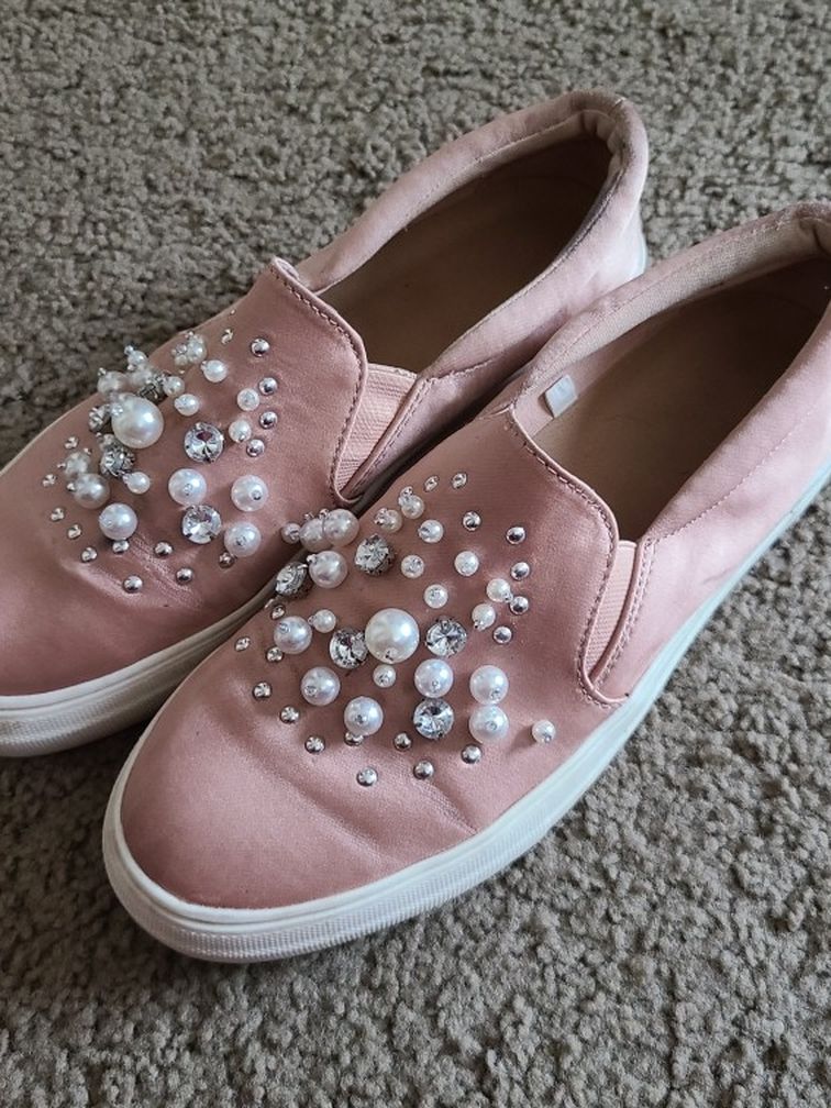 Pink Slip On Shoes