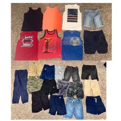 Boys size 7/8 summer clothing lot tank tops, shorts cargo pants