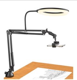 Overhead Ring Light Kit, 10" Ringlight with Heayy Duty Boom Arm and Phone Holder